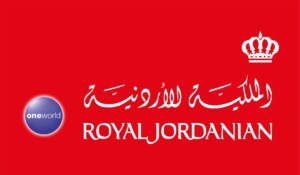 Royal Jordanian – Logo der jordanischen Fluggesellschaft mit Krone und arabischer Schrift