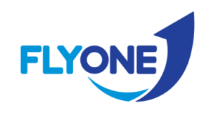FLYONE – Logo der moldauischen Fluggesellschaft mit dynamischem Pfeilsymbol