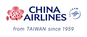 China Airlines – Logo mit Kirschblüte und Hinweis ‚from Taiwan since 1959